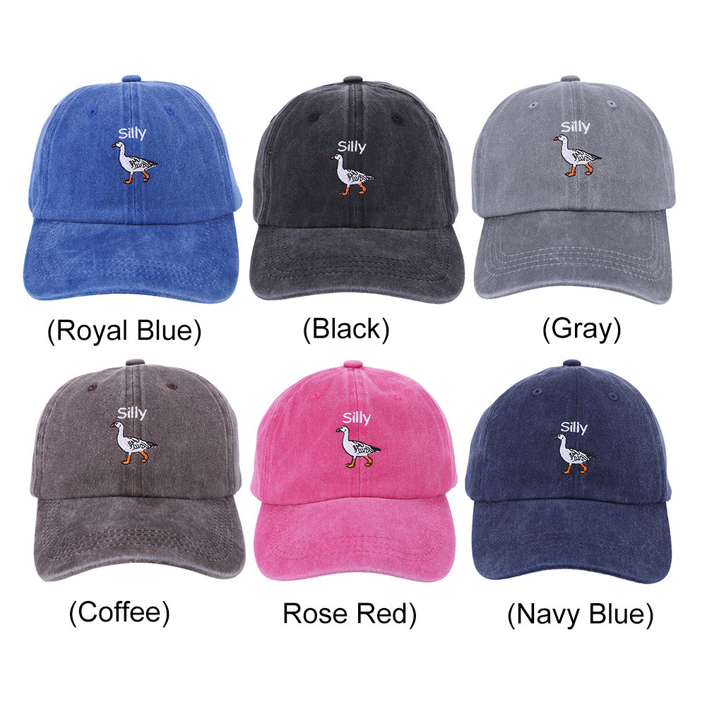 Dad Hat Cotton - Embroidered Silly Goose Baseball Cap Silly