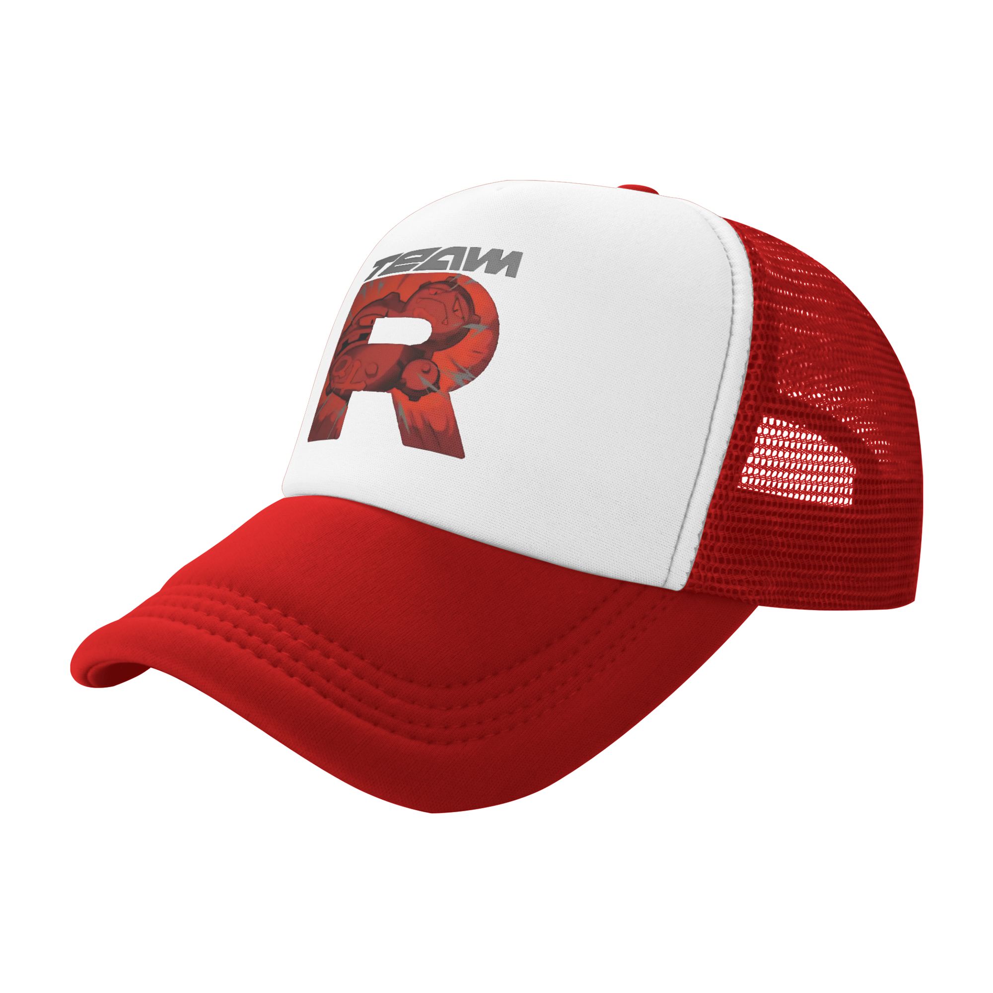 team rocket logo letter R POKE - Trucker Cap Mesh 리뷰 및 가격
