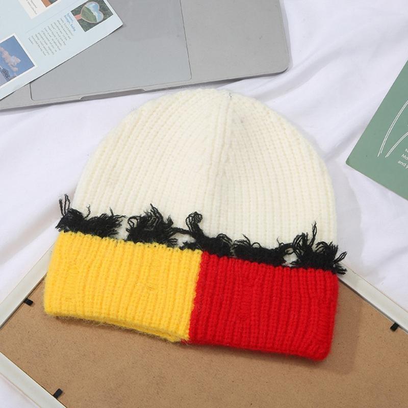 Korean Version Color Matching  - Beanie Cuffed Knit 리뷰 및 가격