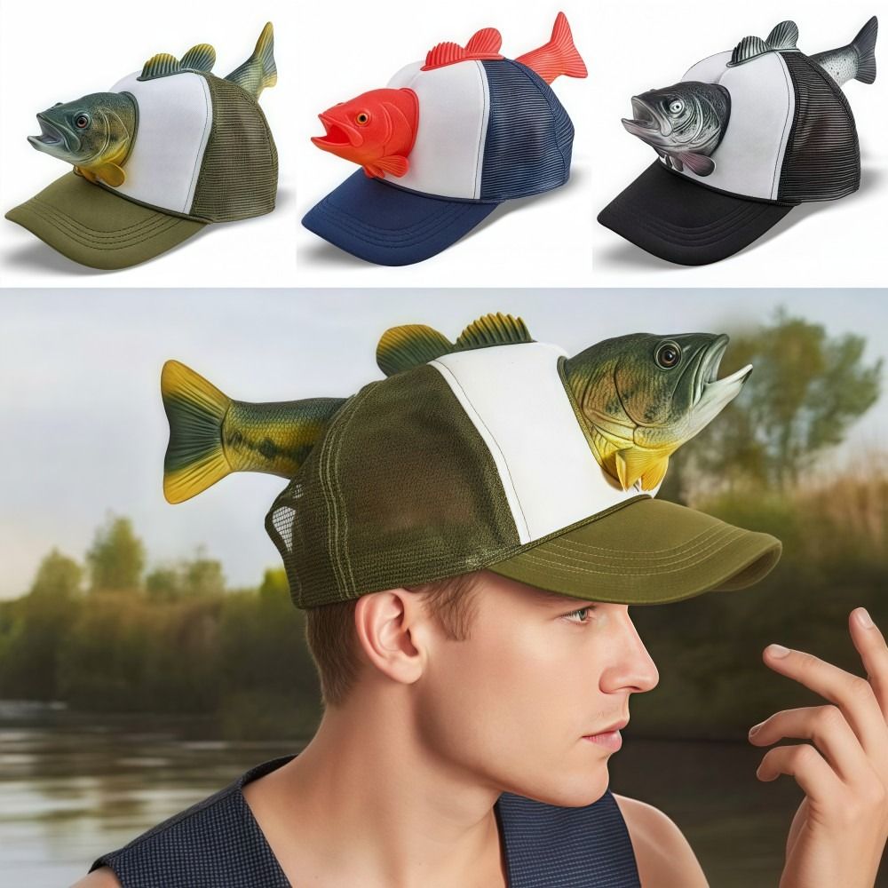 Funny 3D Fish Animal Trucker H - Trucker Cap Mesh 리뷰 및 가격