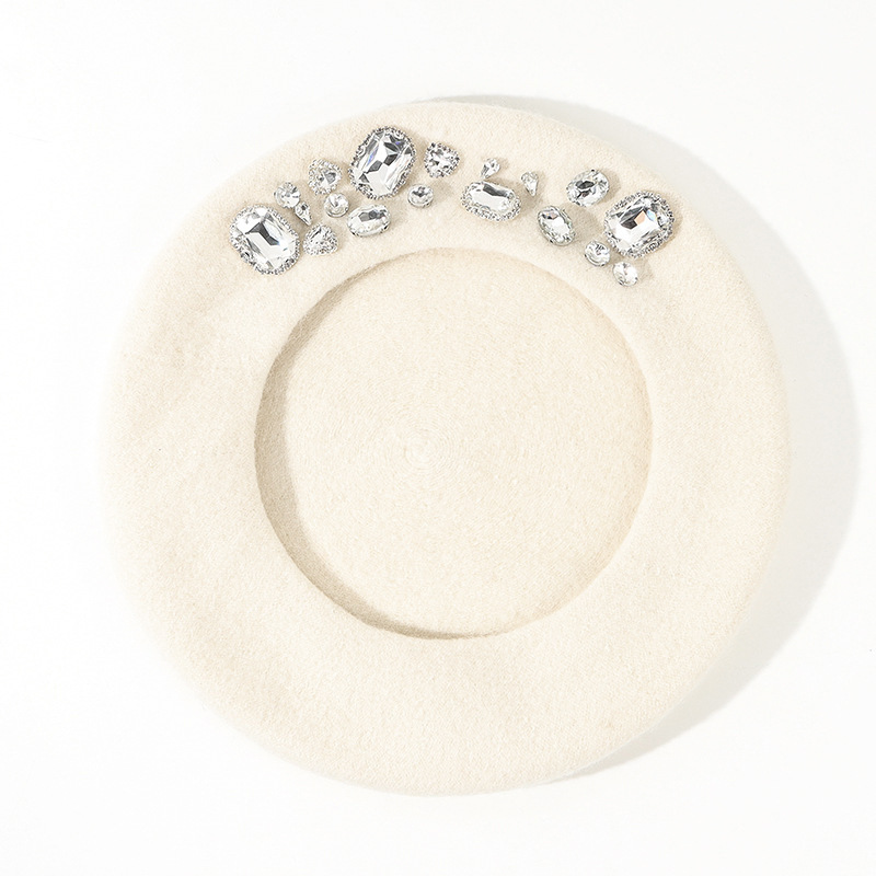 Stunning Rhinestone Wool Beret - Beret French Wool 리뷰 및 가격