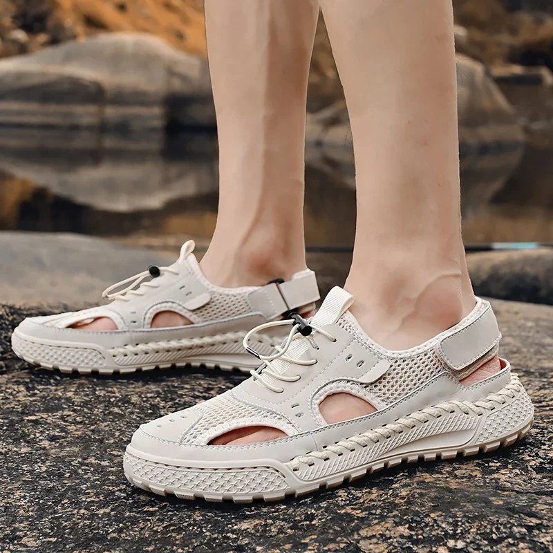 Sandals Men Tide 2025 Summer N - Snapback Hat Flat 리뷰 및 가격