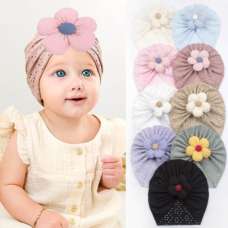 3D Flower Baby Turban Cap Summ - Dad Hat Cotton 리뷰 및 가격