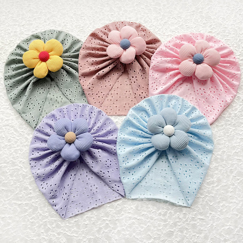 3D Flower Baby Turban Cap Summ - Dad Hat Cotton 리뷰 및 가격