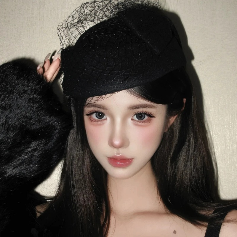 Fashion Mesh Flat Top Beret Ha - Beret French Wool 리뷰 및 가격