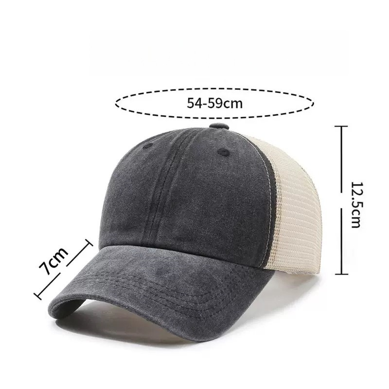 Custom Logo Washed Mesh Cap Br - Visor Sun Hat 리뷰 및 가격