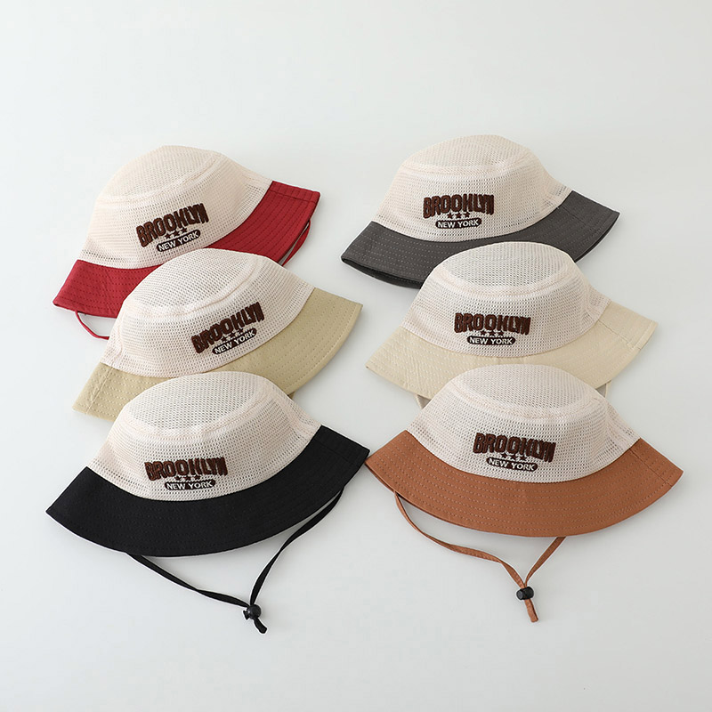 Letter Embroidered Baby Sun Ha - Bucket Hat Cotton 리뷰 및 가격