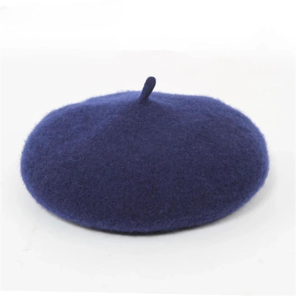 Navy Children Wool Beret Girl  - Beret French Wool 리뷰 및 가격
