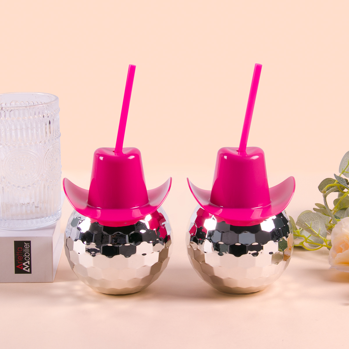 Disco Ball Cups Cowboy hat Dis - Cowboy Hat Straw 리뷰 및 가격
