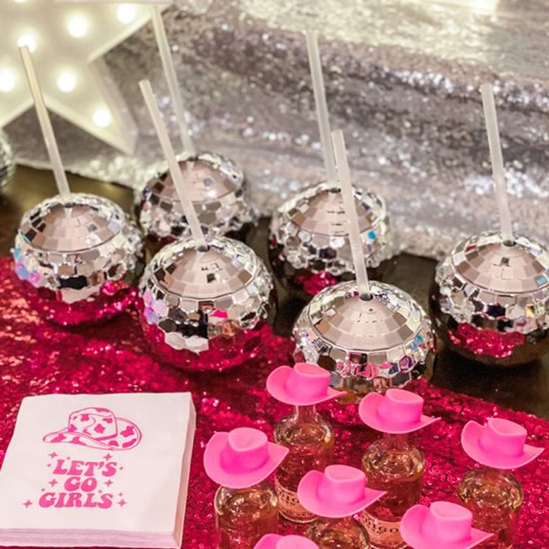 Disco Ball Cups Cowboy hat Dis - Cowboy Hat Straw 리뷰 및 가격