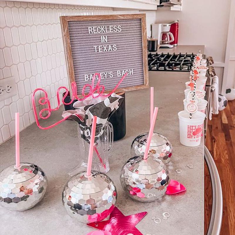 Disco Ball Cups Cowboy hat Dis - Cowboy Hat Straw 리뷰 및 가격