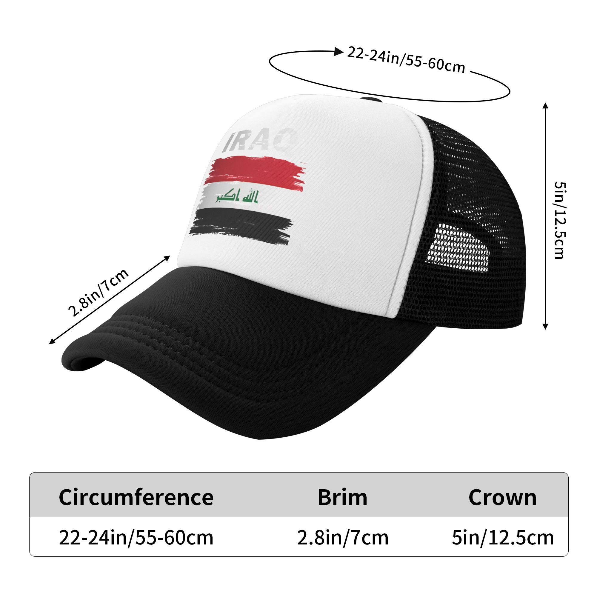 Mesh Sun Hats Iraq Flag Nation - Trucker Cap Mesh 리뷰 및 가격