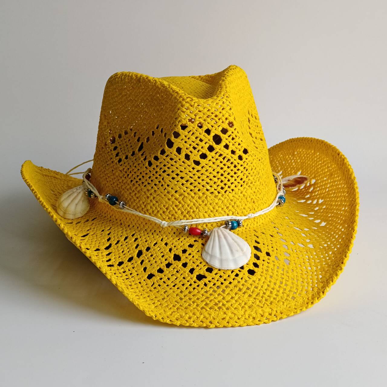 Bright yellow Cowboy Straw Hat - Cowboy Hat Straw 리뷰 및 가격