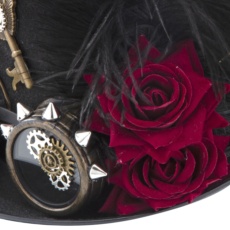 Y166 Vintage Steampunk Hat Top - Fedora Hat Wool 리뷰 및 가격
