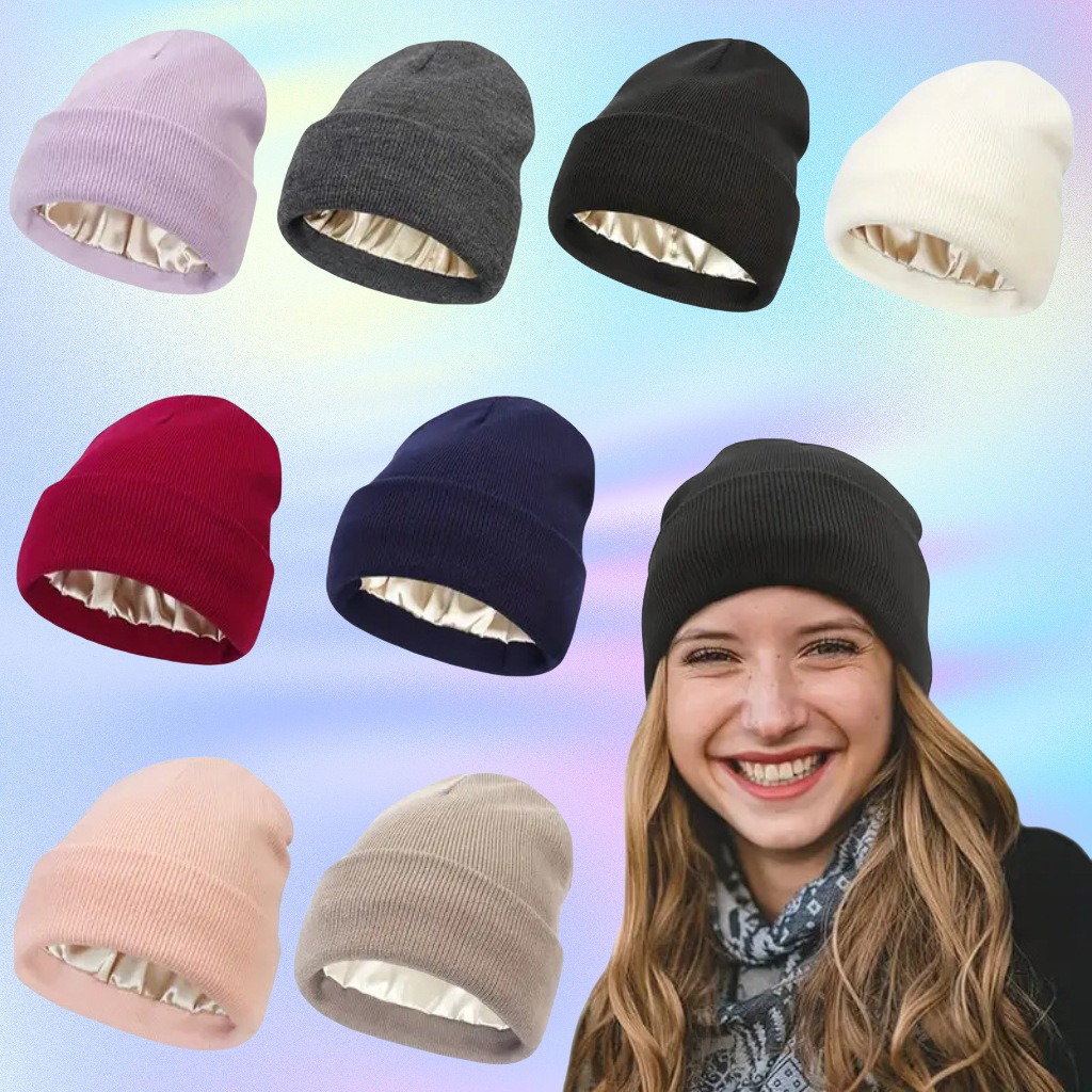 Unisex Satin Lined Anti Static - Beanie Cuffed Knit 리뷰 및 가격