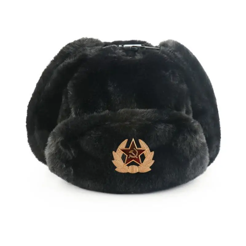 Soviet Badge Ushanka Men&Women - Trapper Hat Ear Flap 리뷰 및 가격