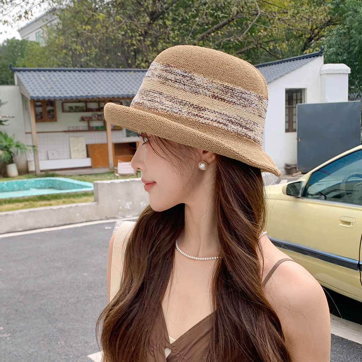 Straw  Fedora Hat  Bowler hat  - Fedora Hat Wool 리뷰 및 가격