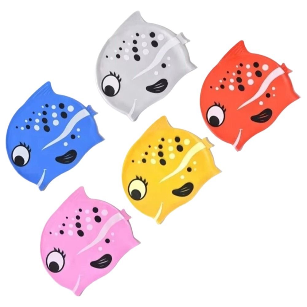 Cute Elastic Children's Swimmi - Swim Hat Silicone 리뷰 및 가격