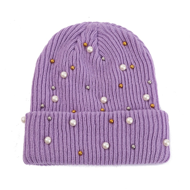 Women's Winter Faux Pearl Embe - Beanie Cuffed Knit 리뷰 및 가격