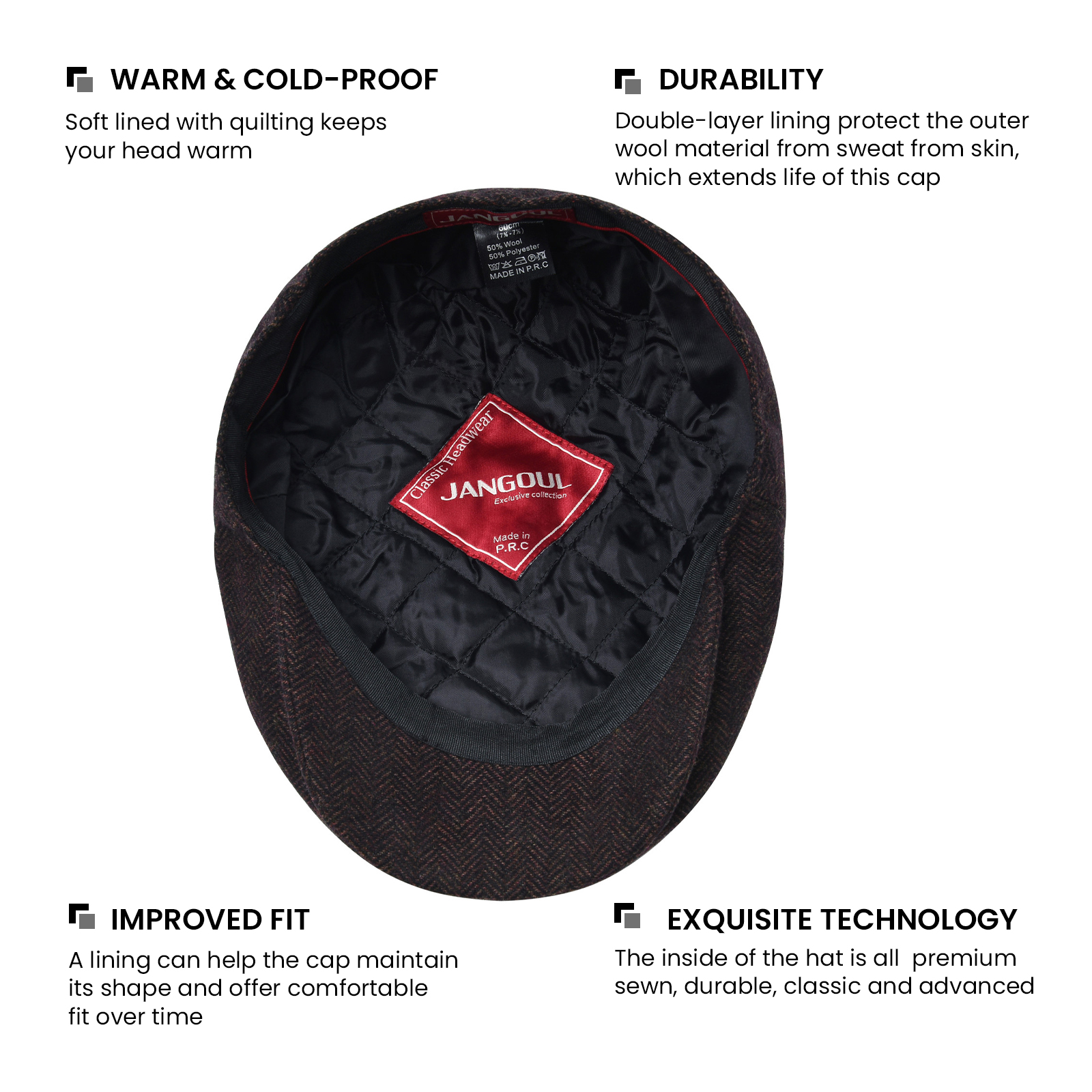 JANGOUL Herringbone Flat Ivy N - Newsboy Cap Ivy 리뷰 및 가격