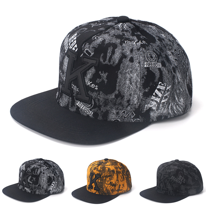 K Letter Hip Hop Baseball Caps - Snapback Hat Flat 리뷰 및 가격