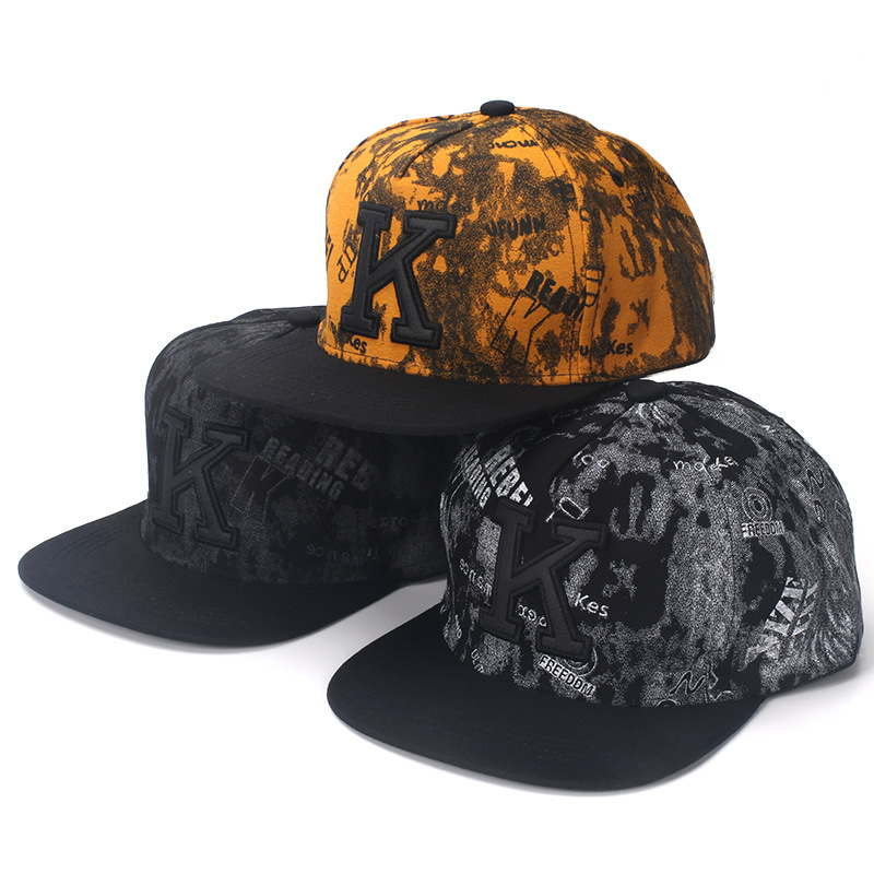 K Letter Hip Hop Baseball Caps - Snapback Hat Flat 리뷰 및 가격